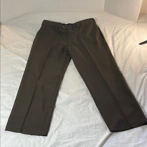 Haggar Brown Dress Pants 34x29 Straight-Leg Tailored